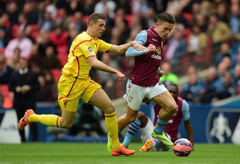 Jack Grealish impressed for Aston Villa in the 2015 FA Cup semi-final at the age of 19.